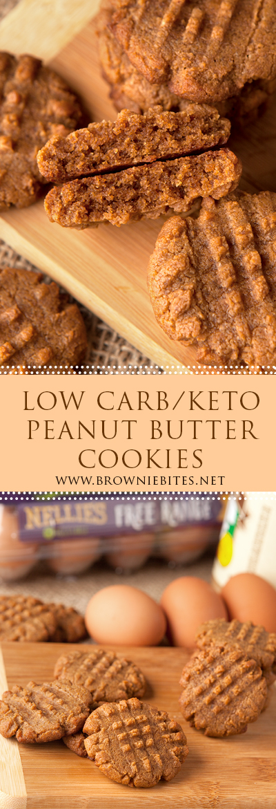 These low carb keto friendly peanut butter cookies are made with only 4 ingredients! 