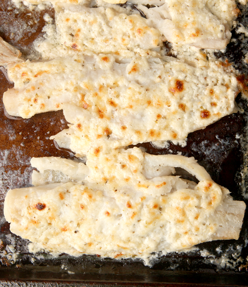 Low Carb High Protein Baked Parmesan Whitefish