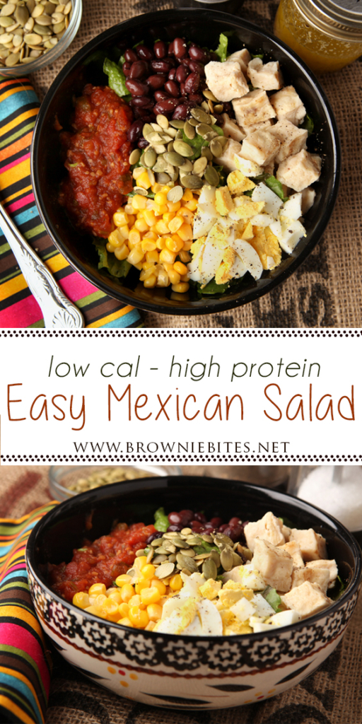 Recipe for an easy low calorie Mexican salad
