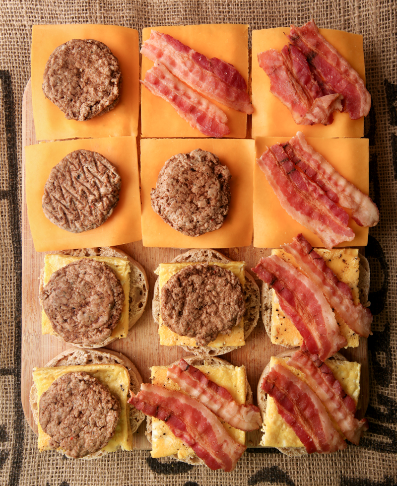 Freezer Friendly Turkey Bacon Breakfast Sandwich - Brocc Your Body