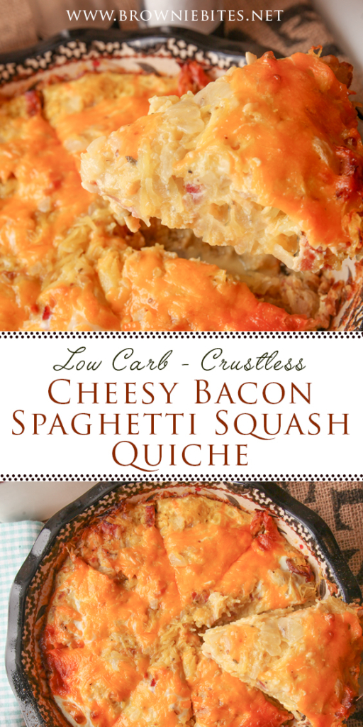 Bacon and Cheese Spaghetti Squash Quiche - Brownie Bites Blog