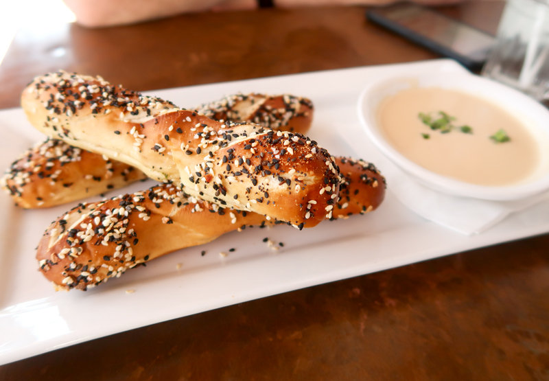 Everything soft pretzel sticks and beer cheese dip at Barley Republic in St. Augustine