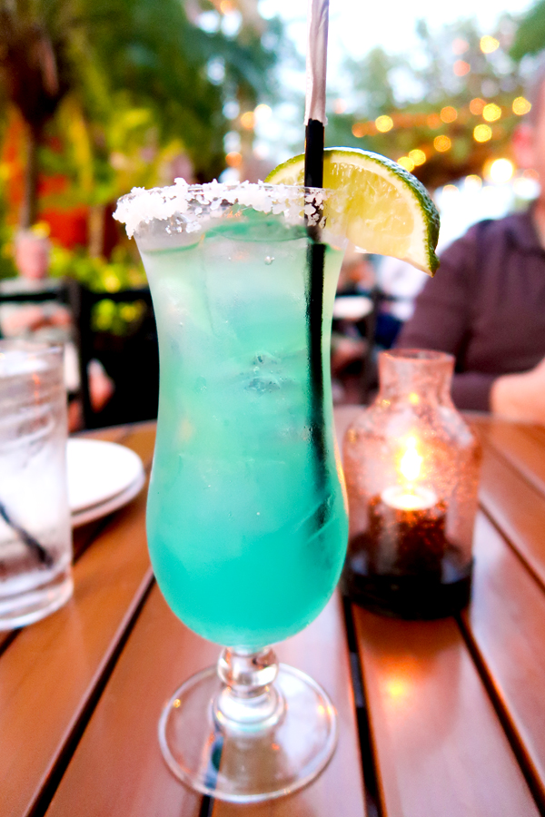 Rhythm and Blue Margarita at Harry's in St. Augustine