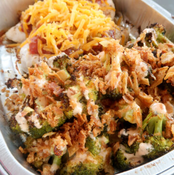Salsa chicken with ranch roasted broccoli