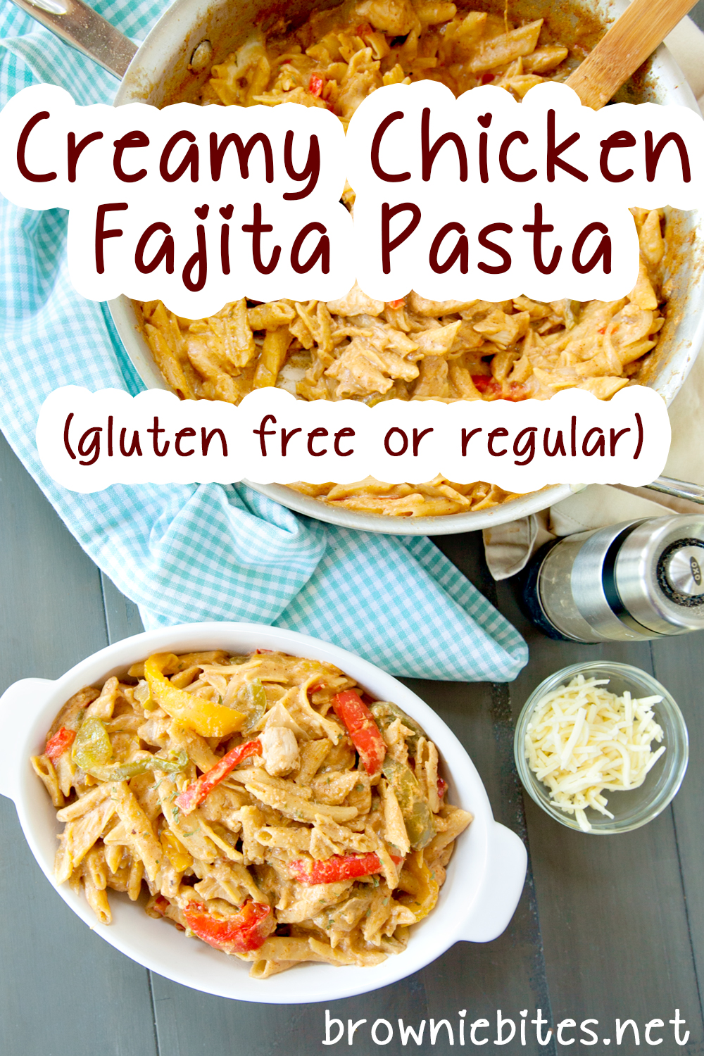 chicken fajita pasta photo for pinterest