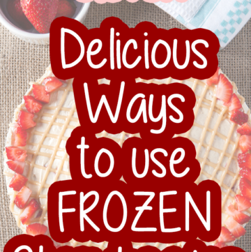 Pinterest image for recipes using frozen strawberries
