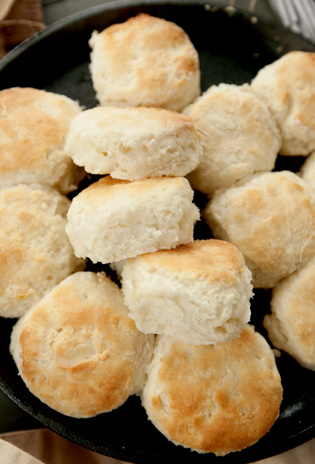 Overhead view of fluffy Brenda Gantt biscuits.